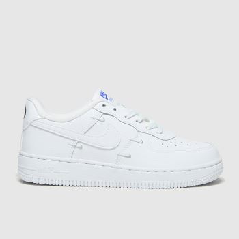 Nike white & silver force 1 lv8 ho20 trainers junior Nike white & silver force 1 lv8 ho20 trainers junior