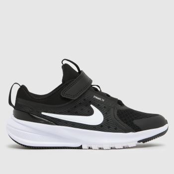 Nike Black & White Star Runner 5 Junior
