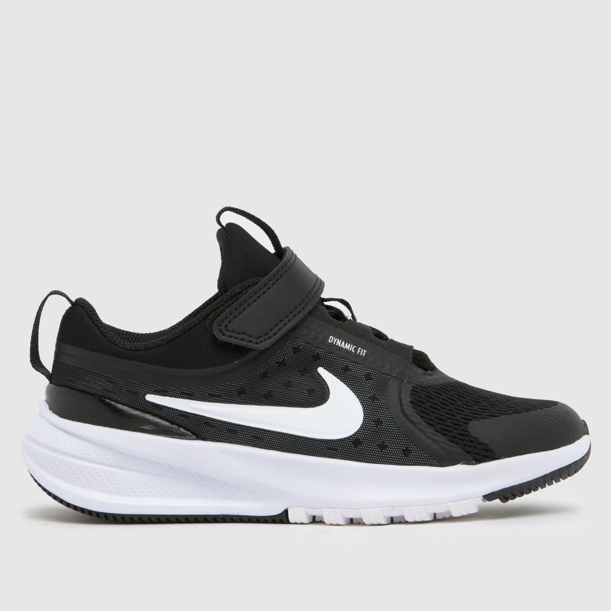 Nike Little Kids Star Runner 5 Running Trainers, Black/White-White, Size 12 Younger