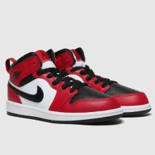 nike jordan mid 1 red