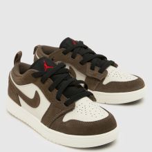 Nike Jordan Air Jordan 1 Low Junior in Beige & Brown Nike Jordan Air Jordan 1 Low,3 of 4