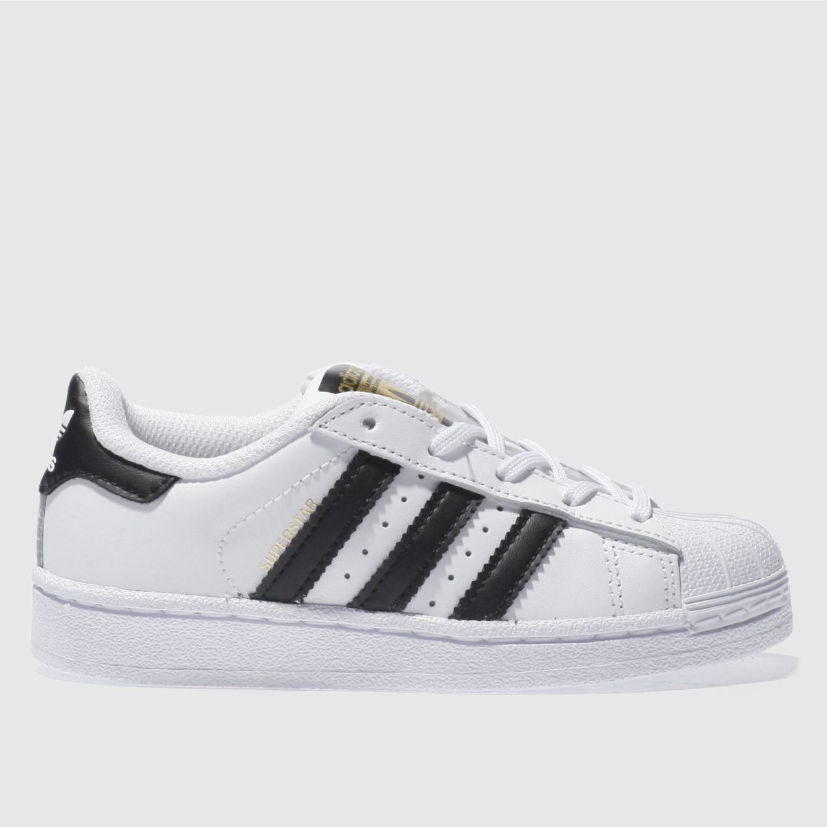 Kids Unisex white & black adidas superstar foundation trainers | schuh