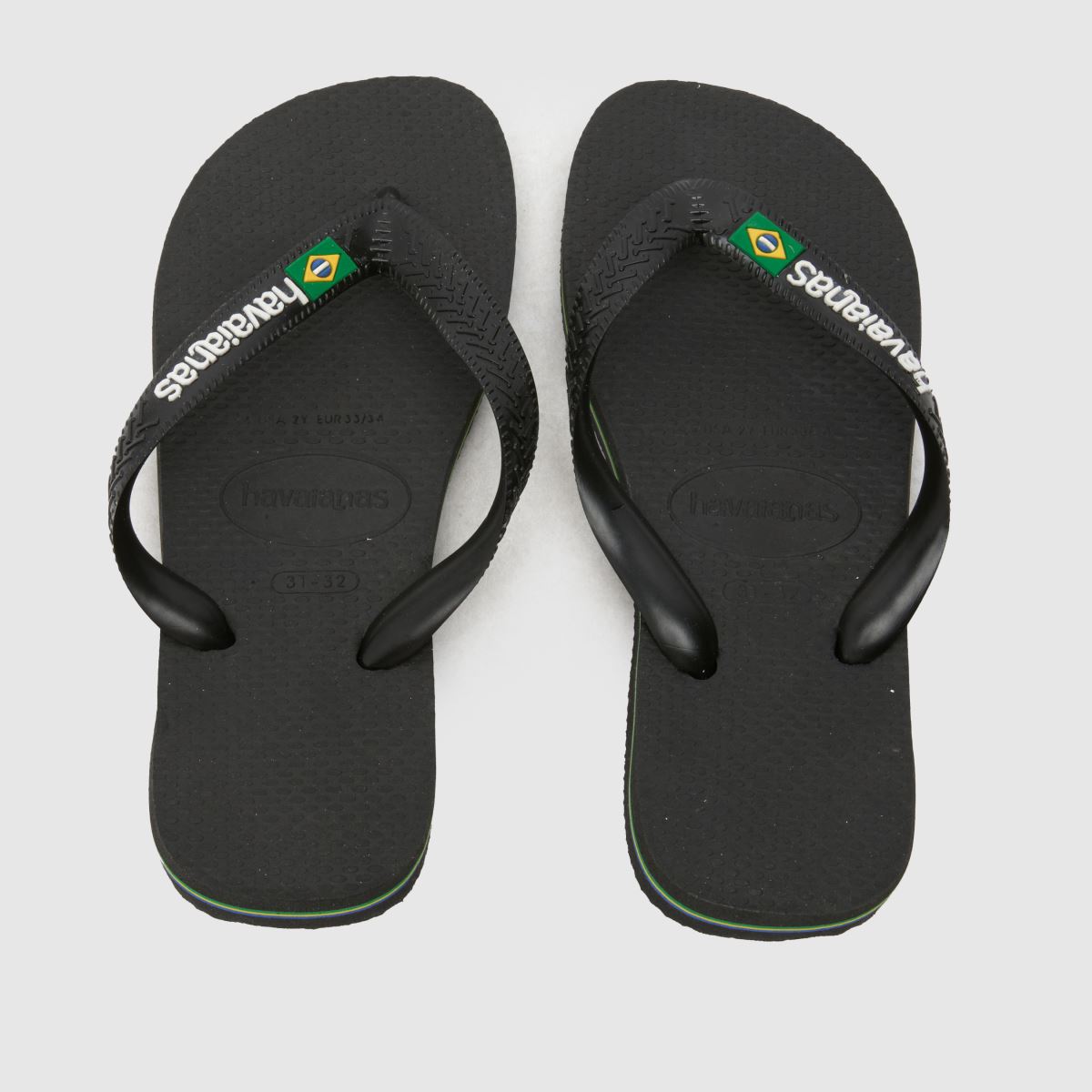 Havaianas Brasil Logo Junior in Black Havaianas Brasil Logo 4