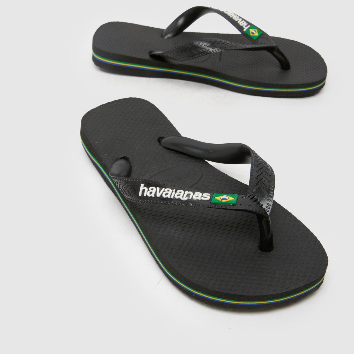 Havaianas Brasil Logo Junior in Black Havaianas Brasil Logo 7