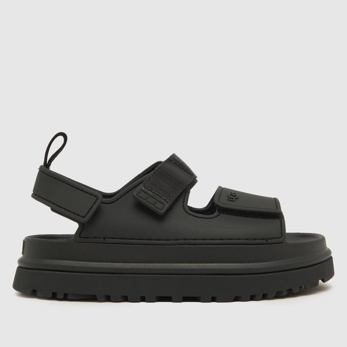 UGG® GoldenGlow Sandal for Kids in Black, Size 12K, Polyurethane/Textile/Polyester