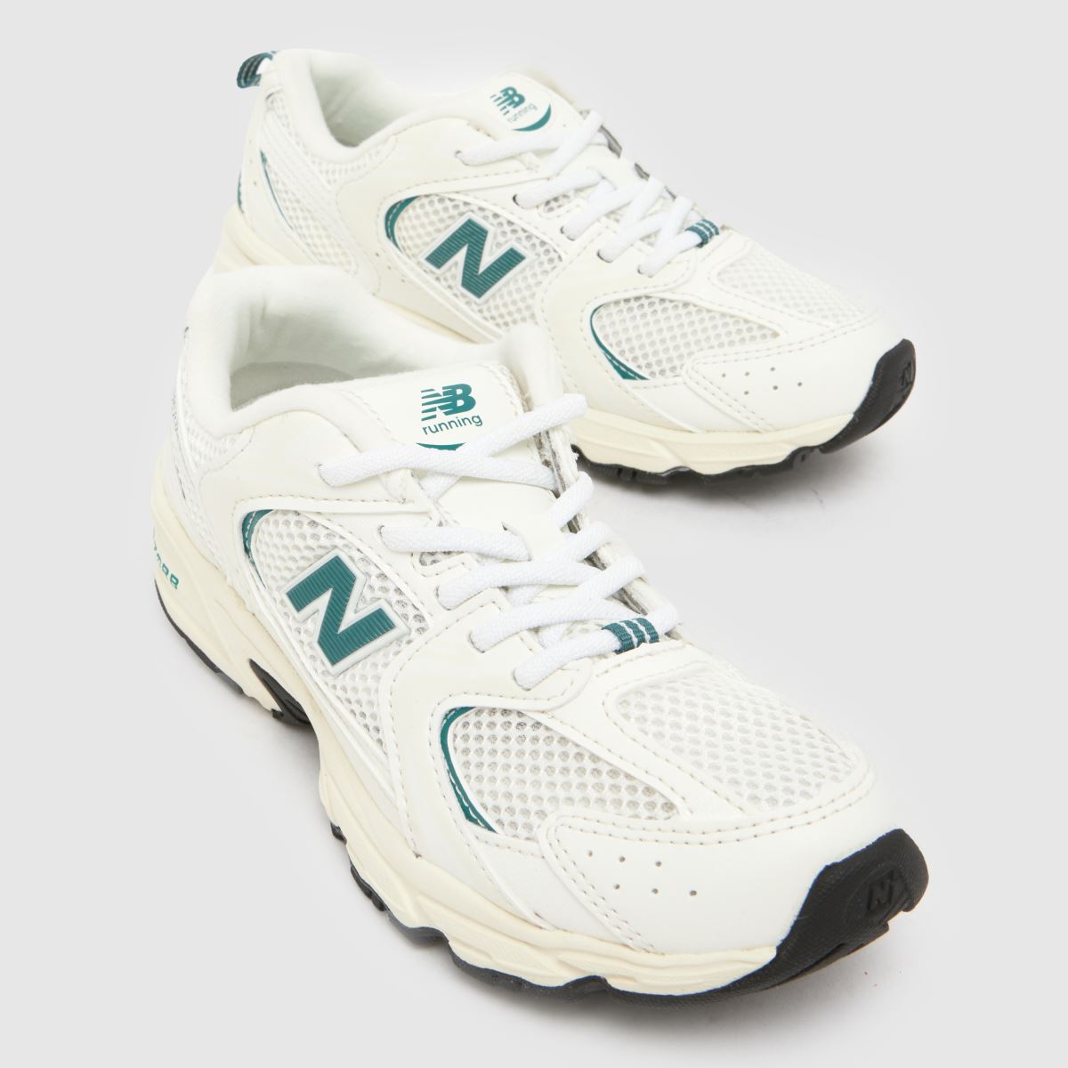 New Balance 530 Junior in White & Green New Balance 530 4
