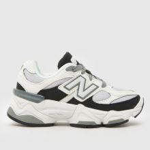New Balance 9060 Junior in White & Black New Balance 9060,1 of 4