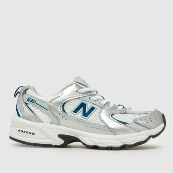 New Balance White & Blue 530 Junior