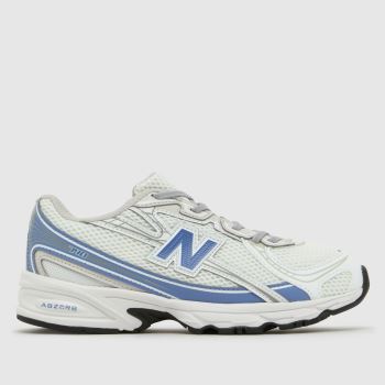 New Balance White & Blue 740 Junior