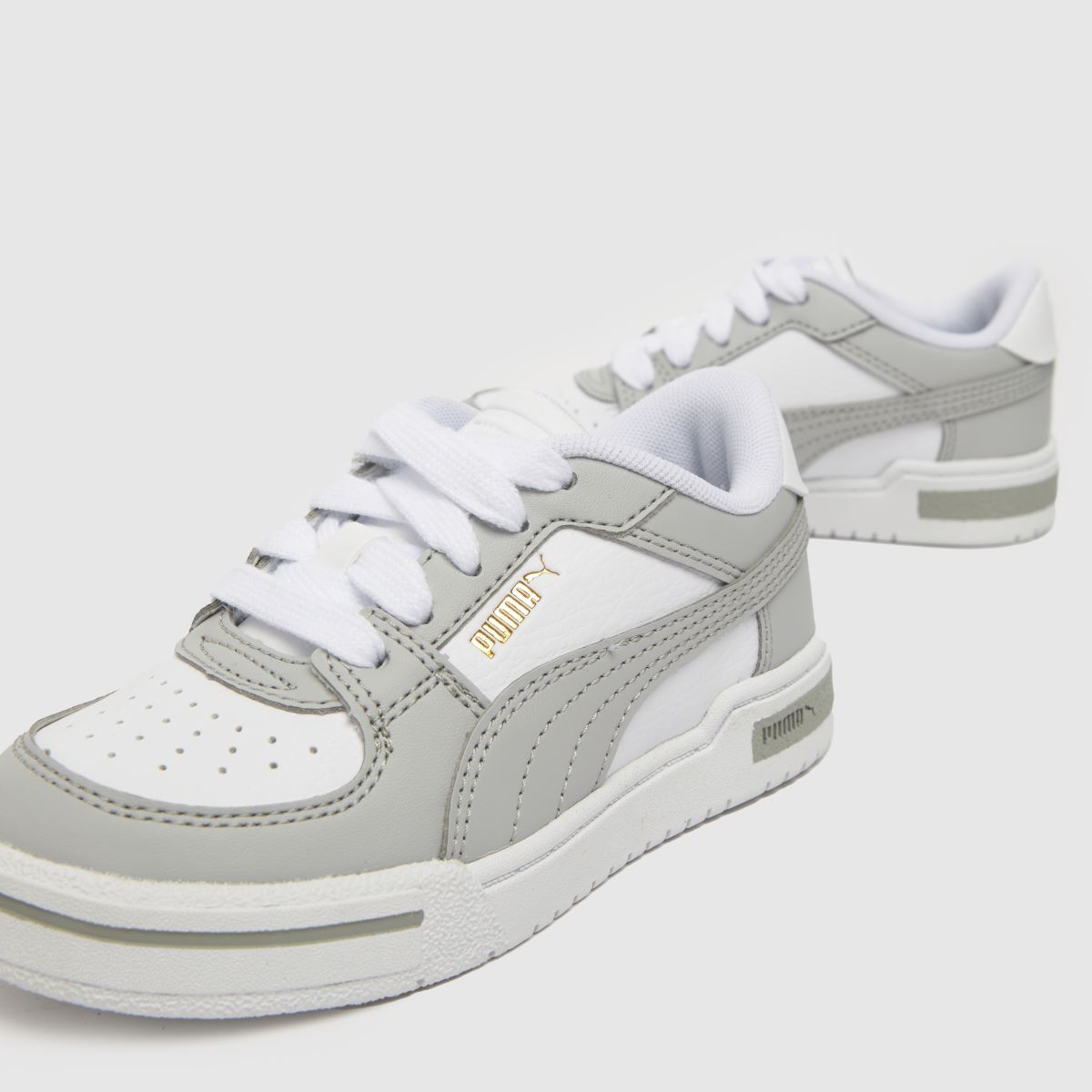 Puma Ca Pro Classic White Grey CA Pro Classic Panelled Lace-Up Shoes