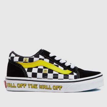 Vans black & white spongebob old skool trainers junior Vans black & white spongebob old skool trainers junior