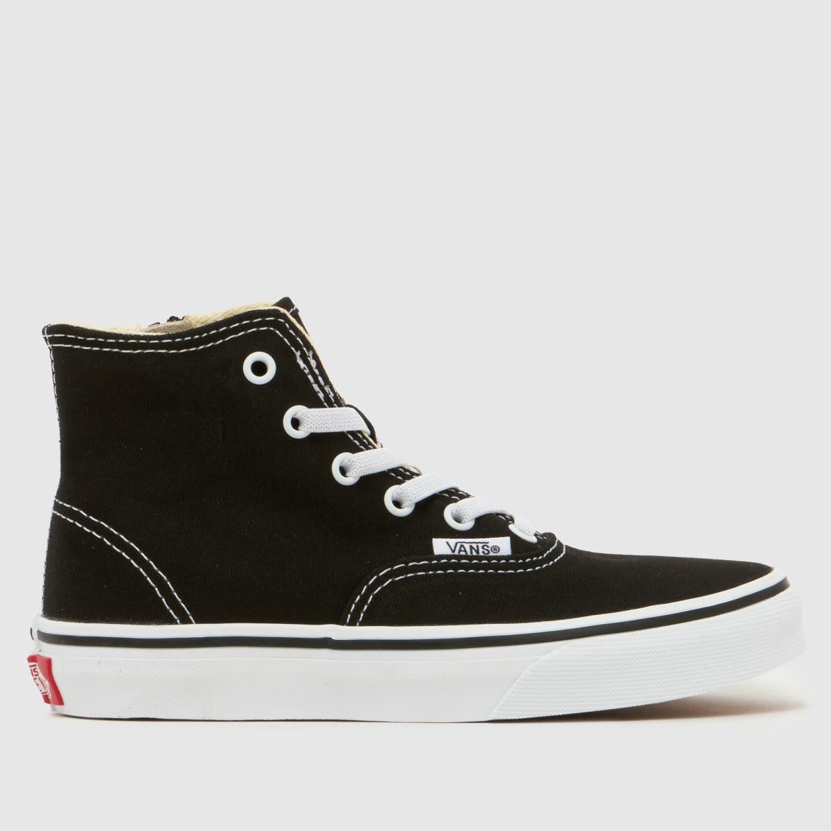 Vans Authentic Hi 2.0 Junior in Black & White Vans Authentic Hi 2.0