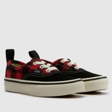 Vans Authentic Junior in Black & Red Vans Authentic,2 of 4