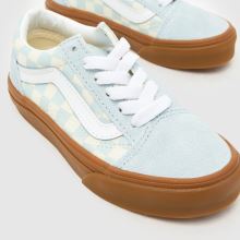 Vans Old Skool Junior in Pale Blue Multi Vans Old Skool,3 of 4