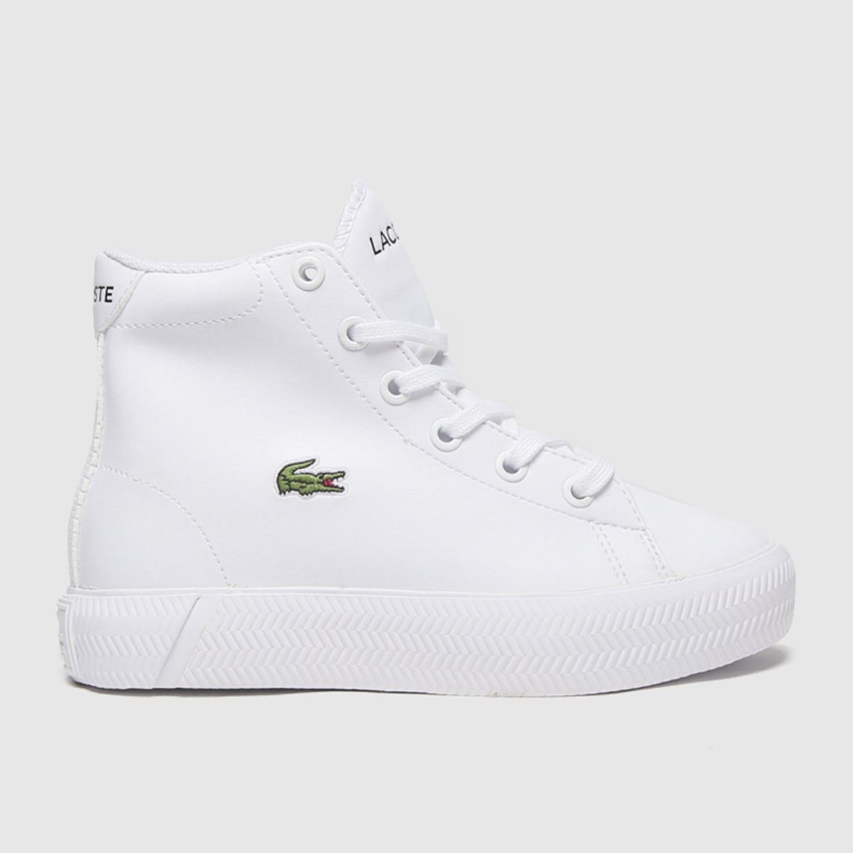 Lacoste White Gripshot Mid Trainers Junior