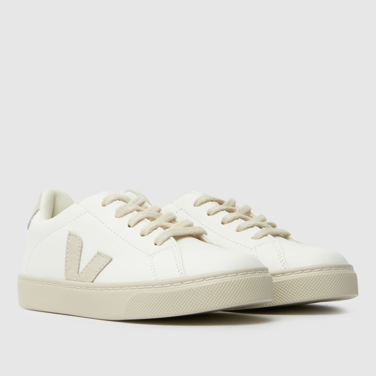Kids Junior White Beige VEJA Esplar Trainers schuh