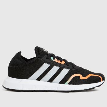 adidas black & silver swift run x trainers youth adidas black & silver swift run x trainers youth