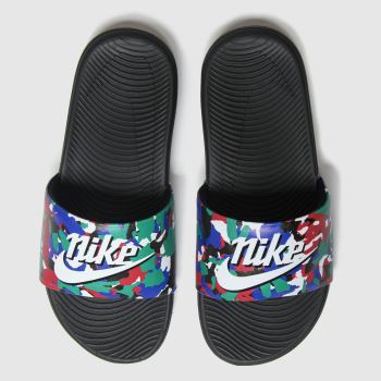 nike black & green kawa slide se trainers youth nike black & green kawa slide se trainers youth
