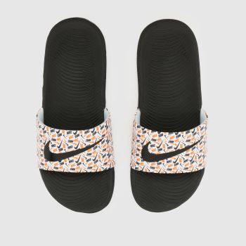 Nike Black Multi Kawa Slide Youth