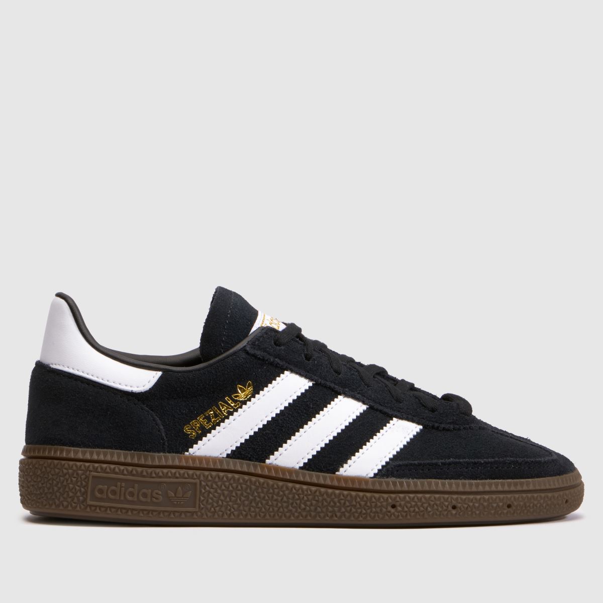 schuh adidas Black & White Handball Spezial Youth Trainers, Size: 4
