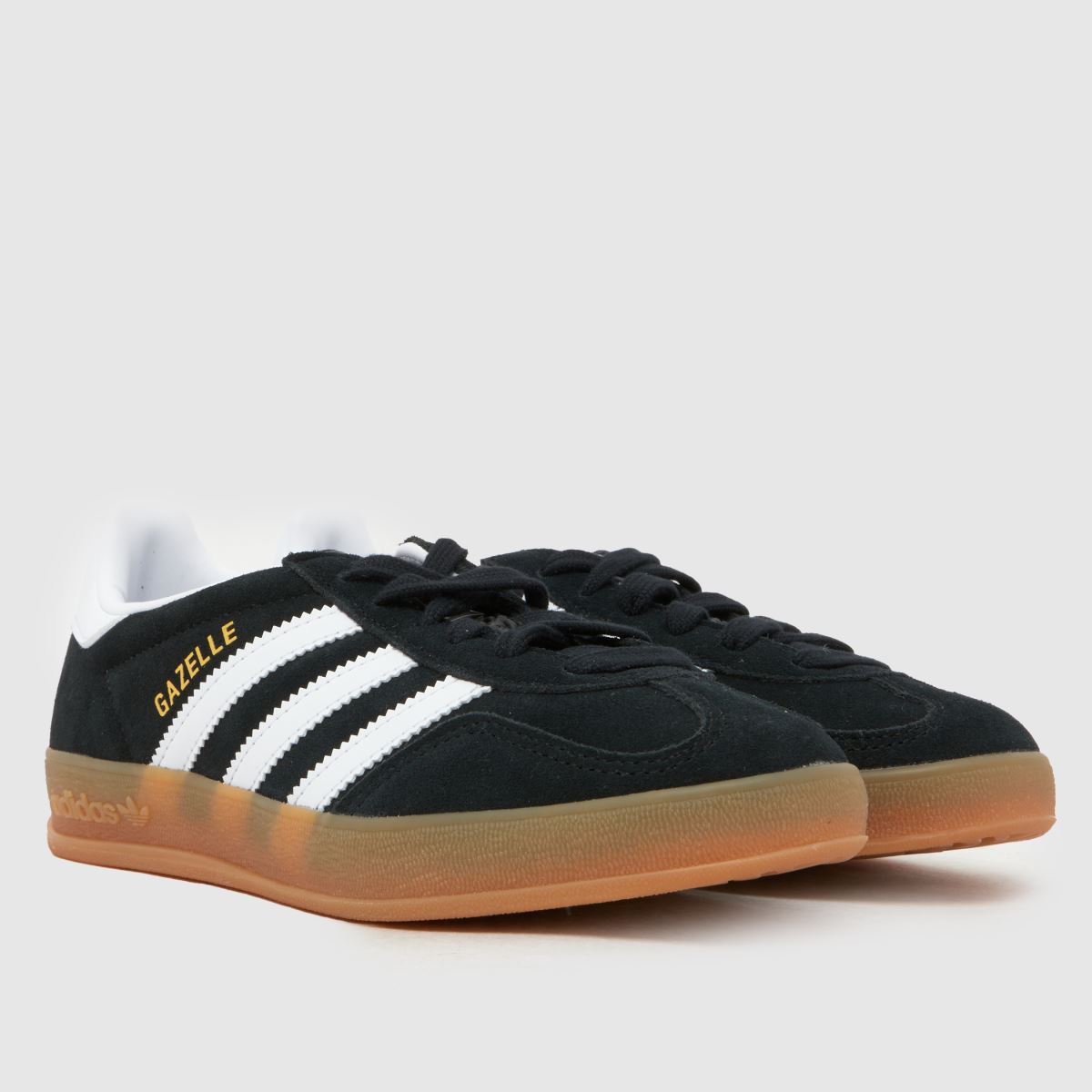Kids Youth Black & White adidas Gazelle Indoor Trainers | schuh