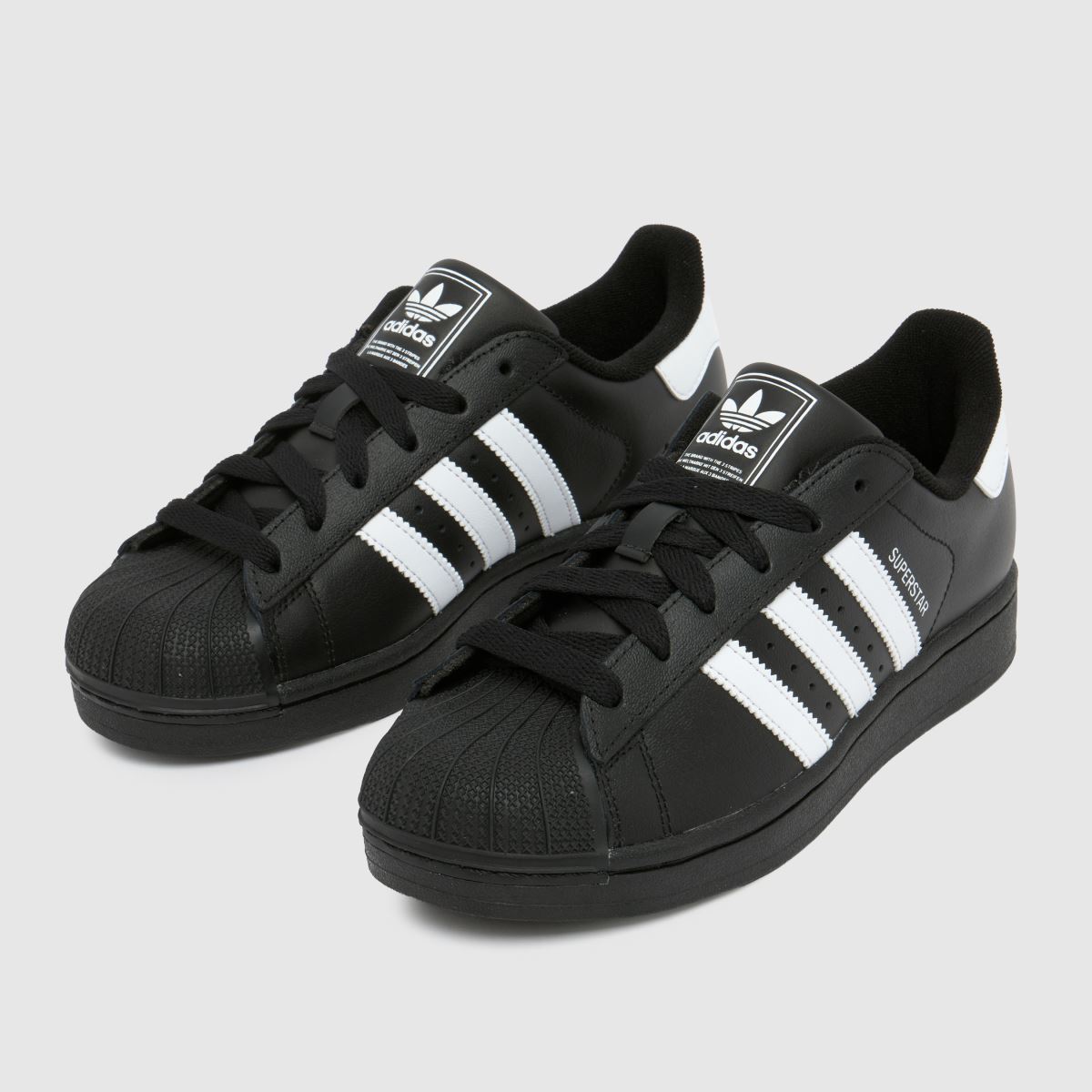 adidas Superstar II Youth in Black & White adidas Superstar II 4