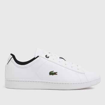 Lacoste white & black carnaby evo trainers youth Lacoste white & black carnaby evo trainers youth
