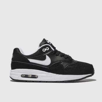 nike black & white air max 1 trainers youth nike black & white air max 1 trainers youth