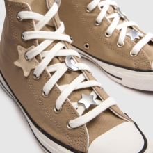Converse All Star Hi Charms Youth in Beige Converse All Star Hi Charms,3 of 4