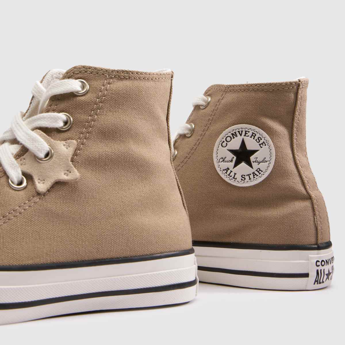 Converse All Star Hi Charms Youth in Beige Converse All Star Hi Charms 7