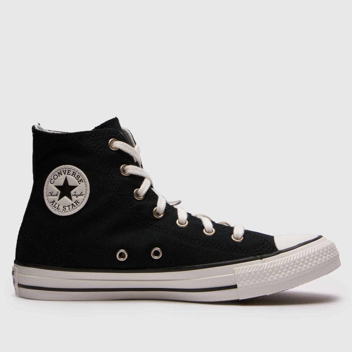 Converse All Star Hi Charms Youth in Black & White Converse All Star Hi Charms