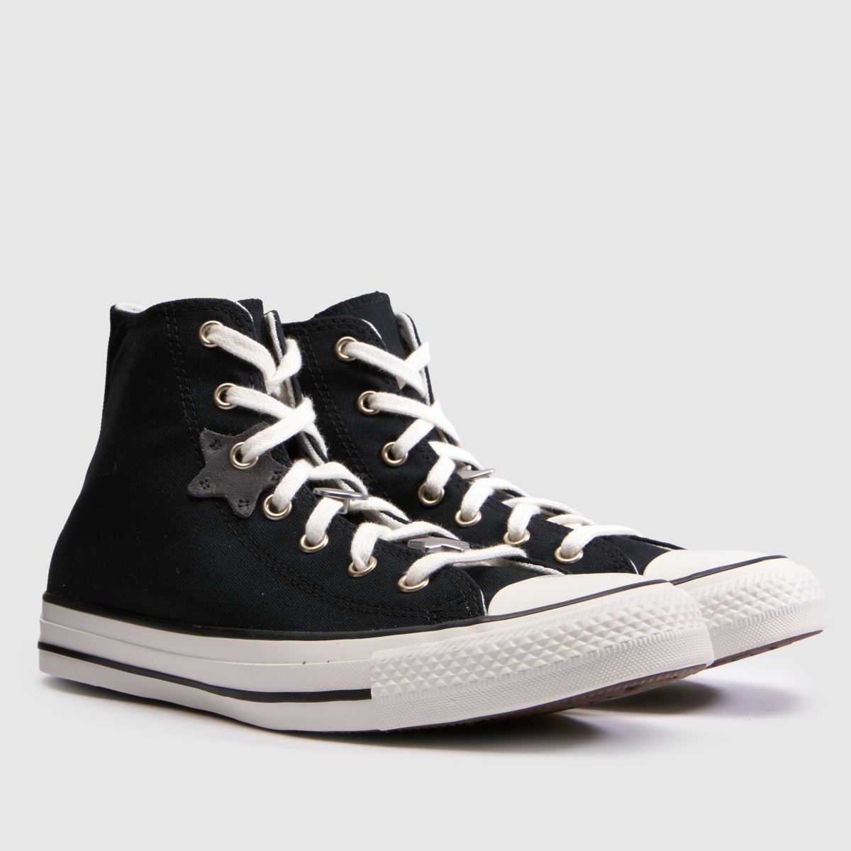 Converse All Star Hi Charms Youth in Black & White Converse All Star Hi Charms 1
