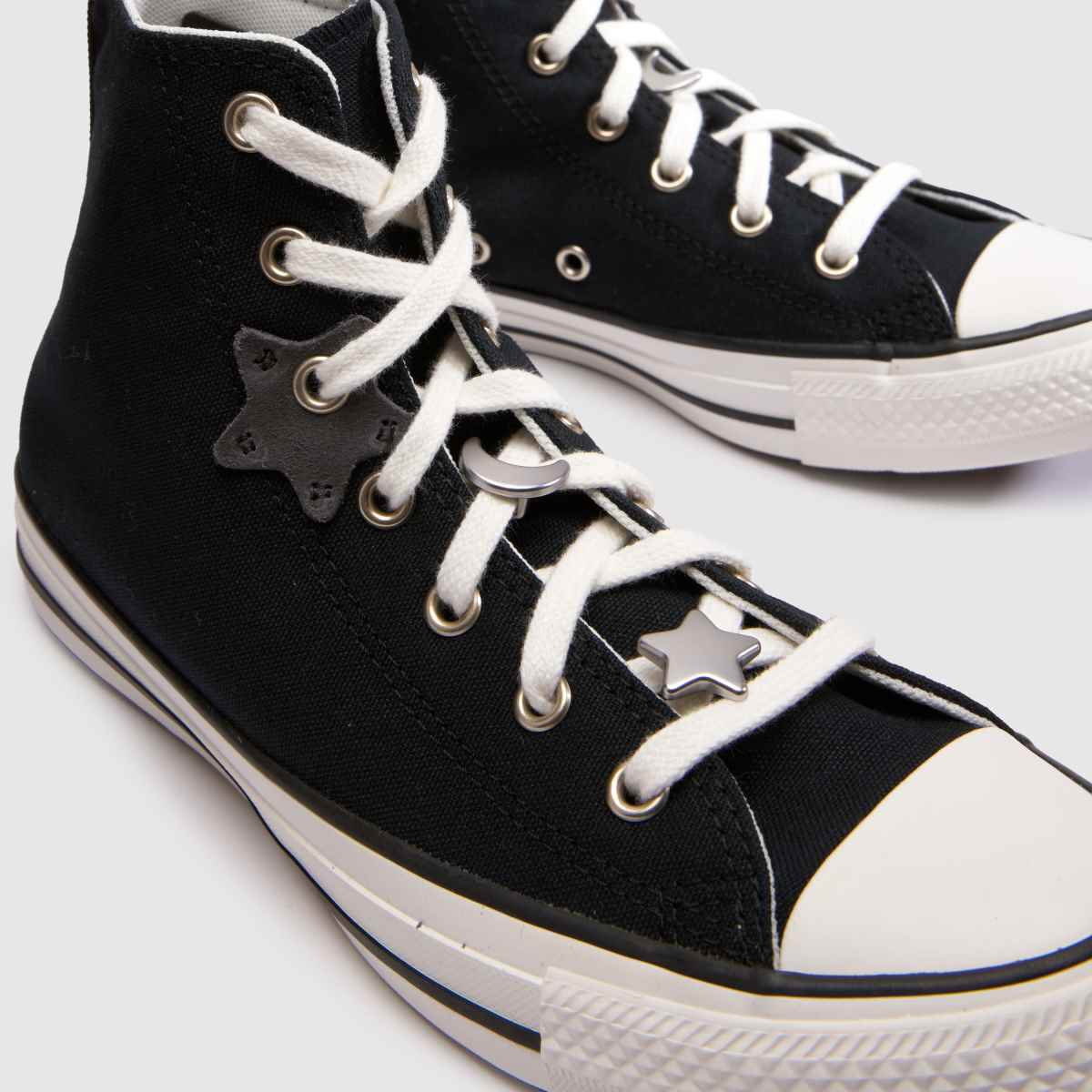 Converse All Star Hi Charms Youth in Black & White Converse All Star Hi Charms 4
