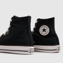 Converse All Star Hi Charms Youth in Black & White Converse All Star Hi Charms,4 of 4