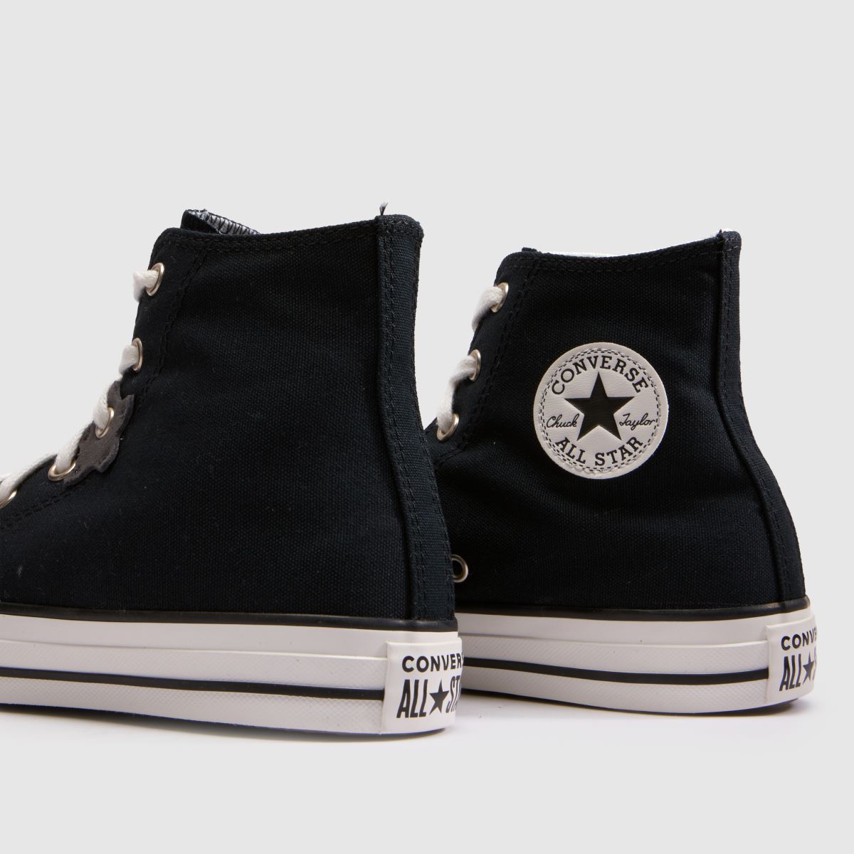 Converse All Star Hi Charms Youth in Black & White Converse All Star Hi Charms 7
