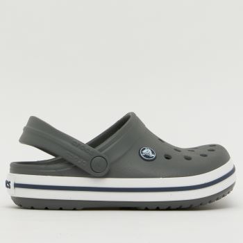 Crocs Grey & Navy Crocband Clog Youth