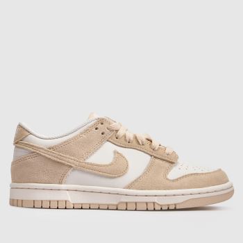 Nike White & Beige Dunk Low Youth