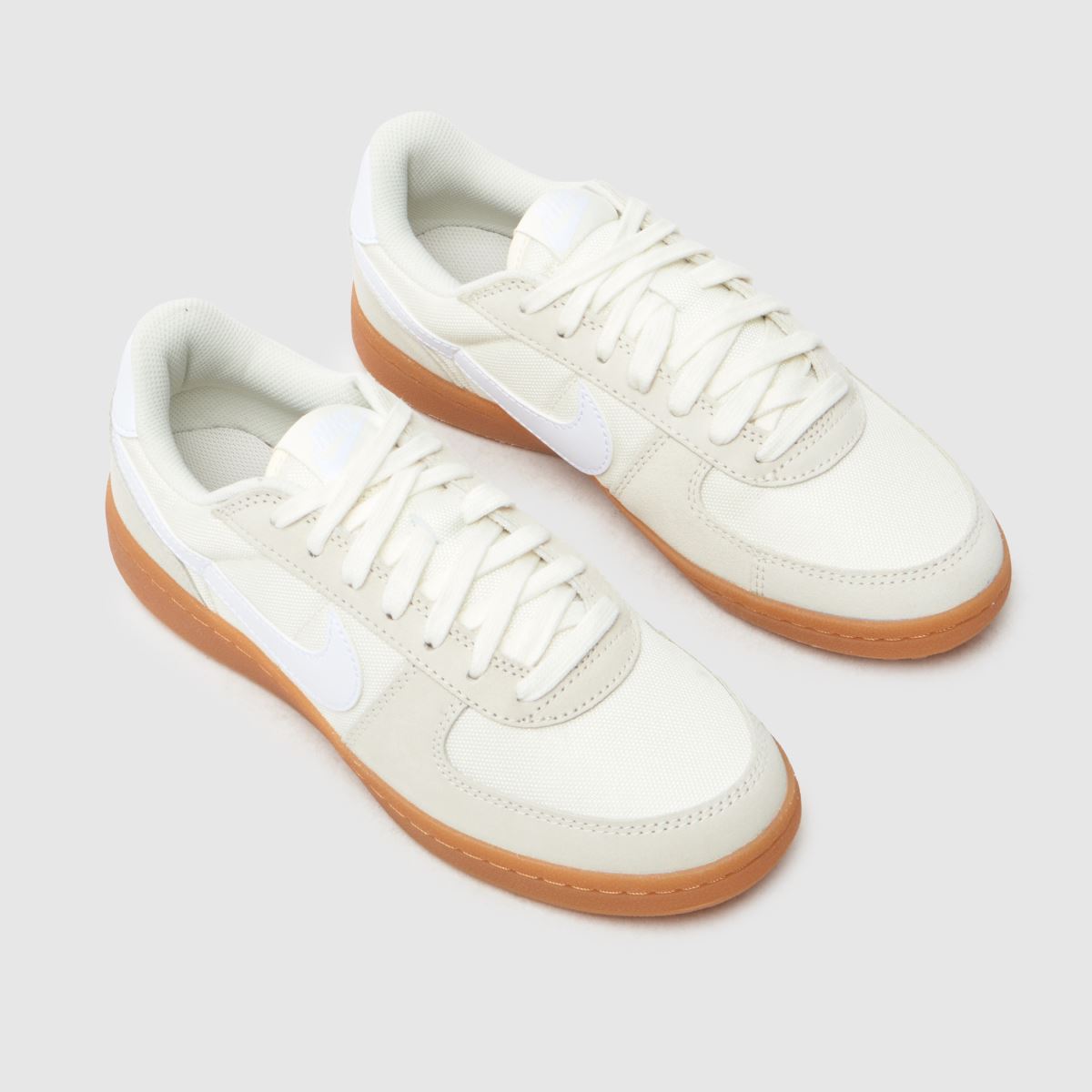 nike court vintage trainers in cream