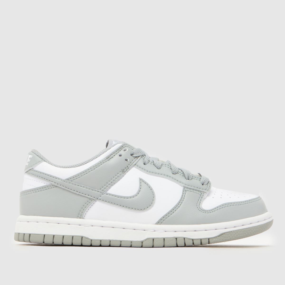 Nike White & grey Dunk Low Youth Trainers