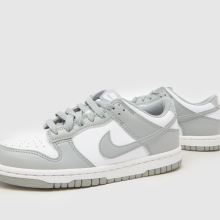 Nike Dunk Low Youth in White & grey Nike Dunk Low,4 of 4