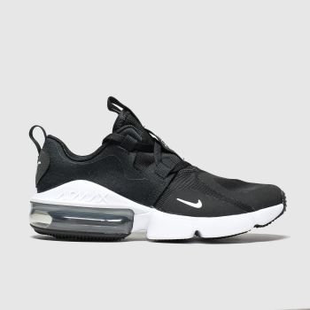 nike black & white air max infinity trainers youth nike black & white air max infinity trainers youth