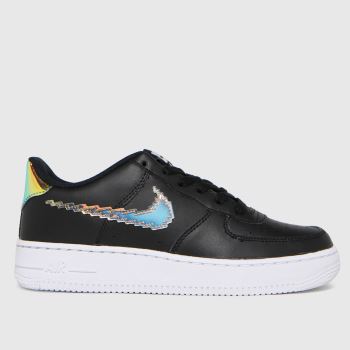 Nike black & orange air force 1 lv8 trainers youth Nike black & orange air force 1 lv8 trainers youth
