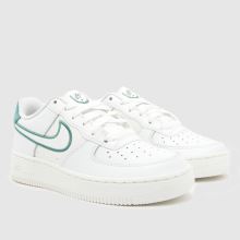 white & black air force 1 lv8 3 trainers youth