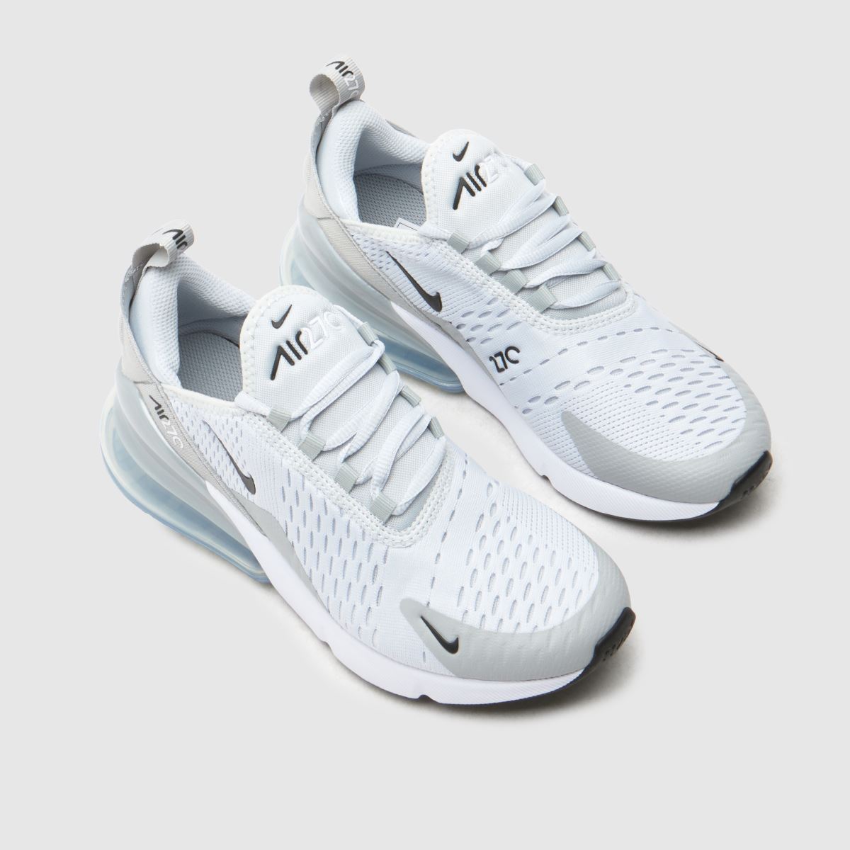 white and grey nike air max 270