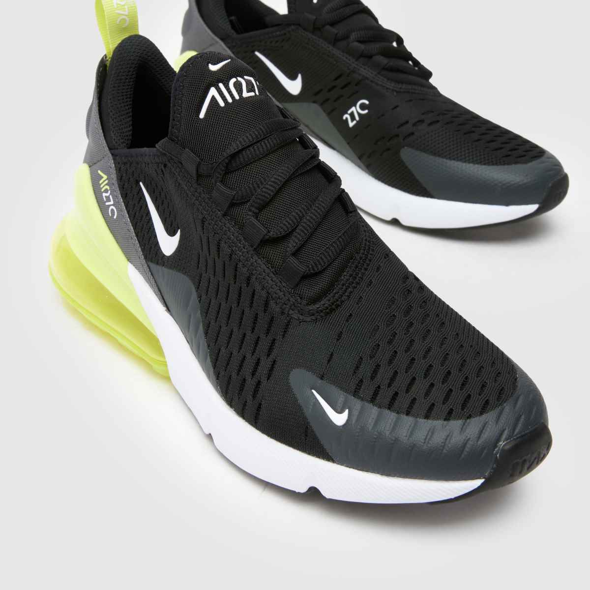 nike air max 270 black and green junior