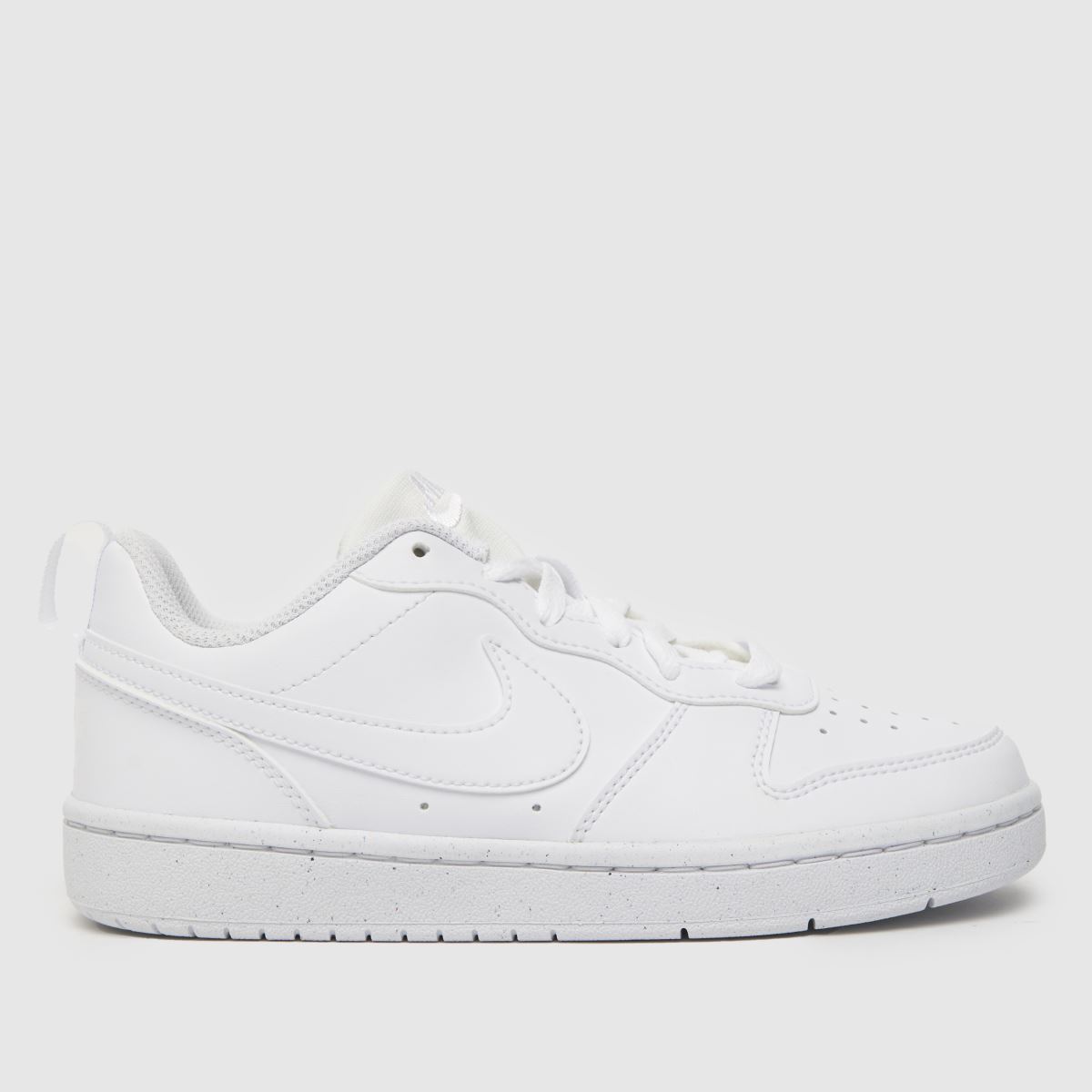 Nike Big Kids' Court Borough Low Recraft Trainers, White/White-White, Size 5.5 Older