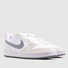 Nike Court Borough Youth in White & grey Nike Court Borough,2 of 4