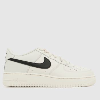 Nike White & Black Air Force 1 Youth