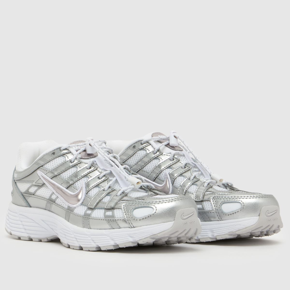 Nike P-6000 Youth in White & Silver Nike P-6000 1