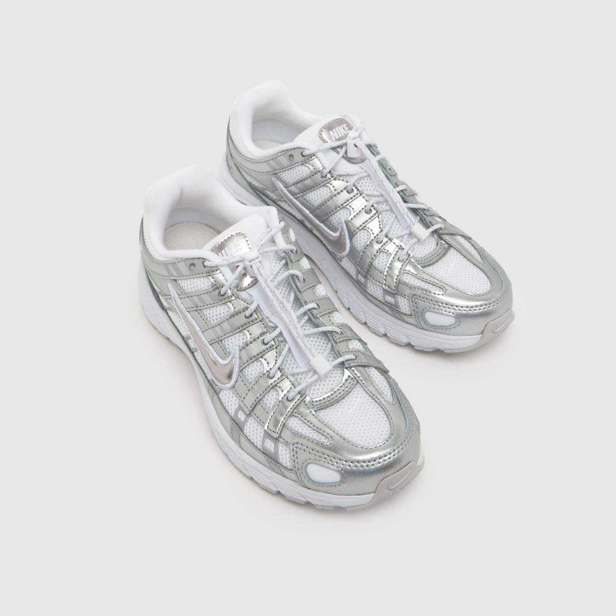 Nike P-6000 Youth in White & Silver Nike P-6000 4